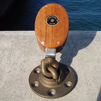 アンティーク 木製のブロック シングル/チーク シーブ径55mm WSC5504