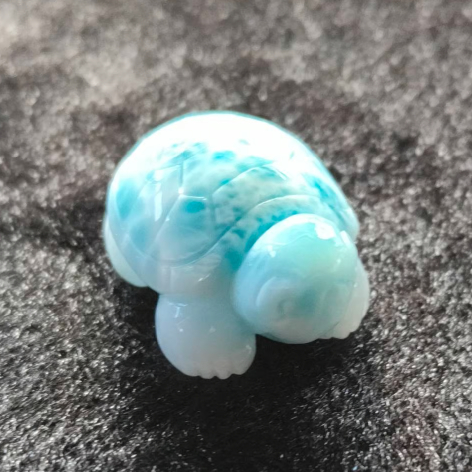 🐥🐉【最高品質】ラリマー亀彫刻③ | -縁 enishi-