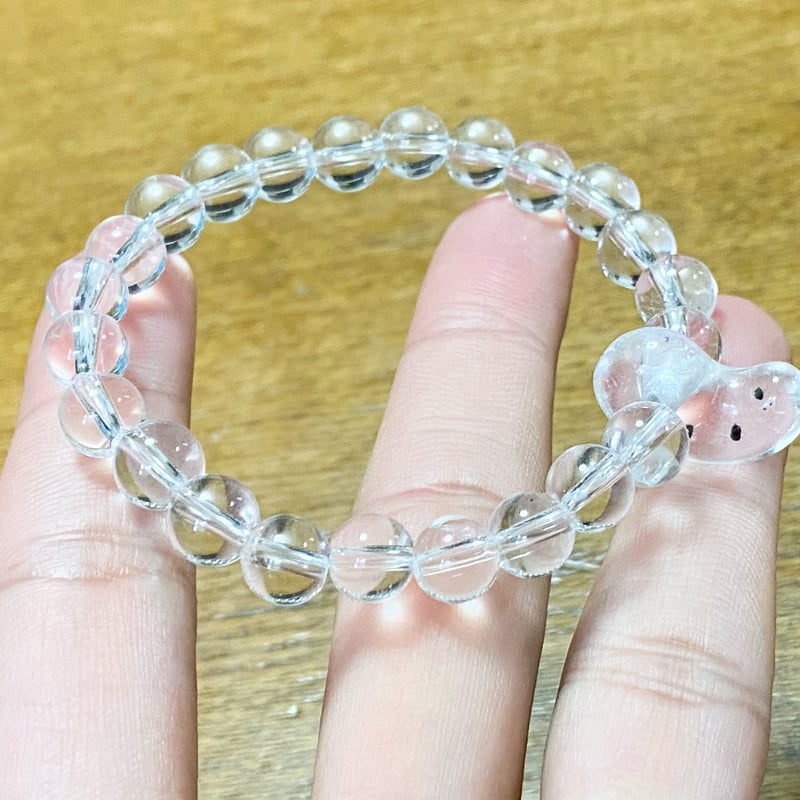 🐥🐉【希少/高品質】高千穂水晶、宮崎県産日之影水晶ブレスレット約8mm