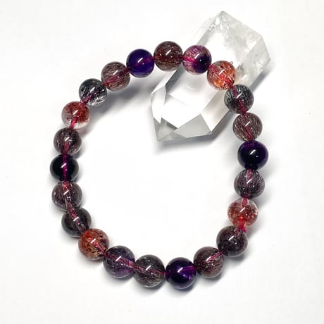 ★レッドファントムスーパーセブン バングル ブレスレット①(SA+) ミックスカラーファントムスーパーセブン ブレスレット 15.3