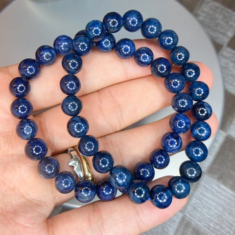 希少ブルースギライトブレスレット15mm台/世界三大ヒーリングストーン
