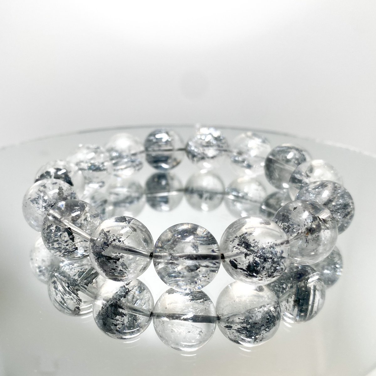 スティブナイトインクォーツビーズ貫通穴あり2