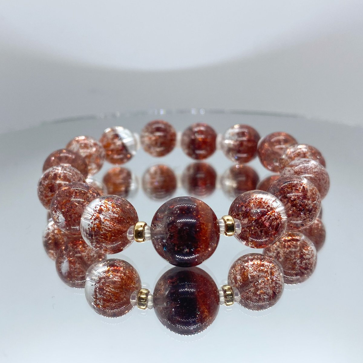 専用【極上,美品】レピドクロサイトインクォーツ　１２,６㎜ 最高品質】レピドクロサイトインクォーツ9.4~9.9mm/直感力、洞察