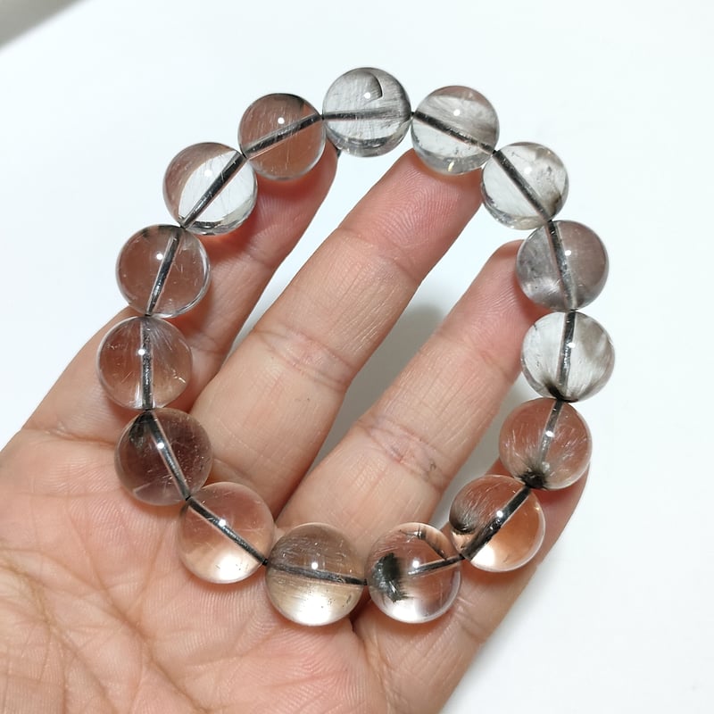 高透明高品質】プラチナルチルクォーツ13mm台/金運、仕事運、直感力