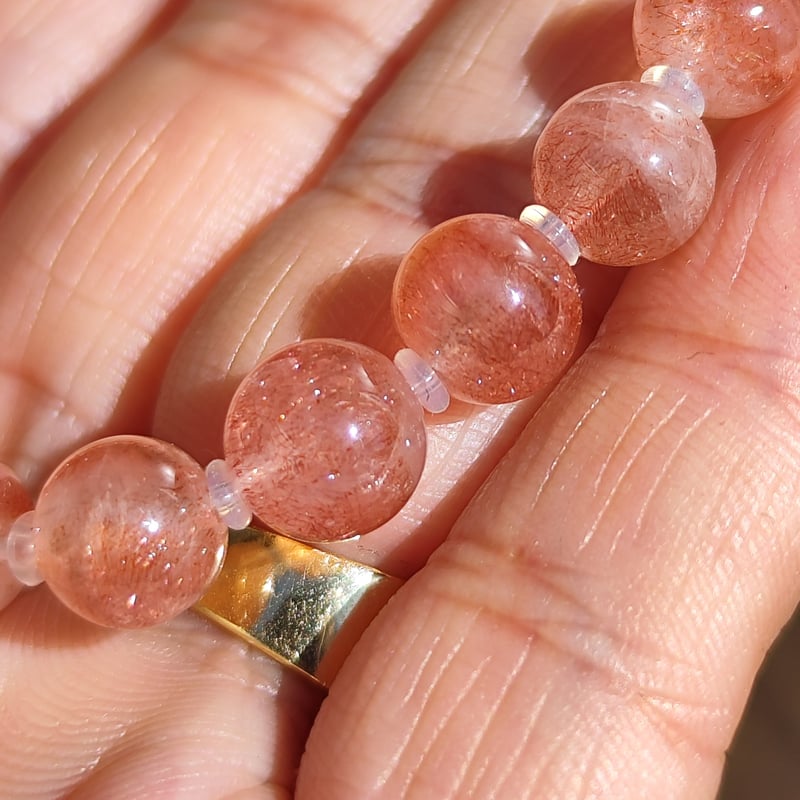 カザフスタン産ストロベリークォーツ】宝石質希少！