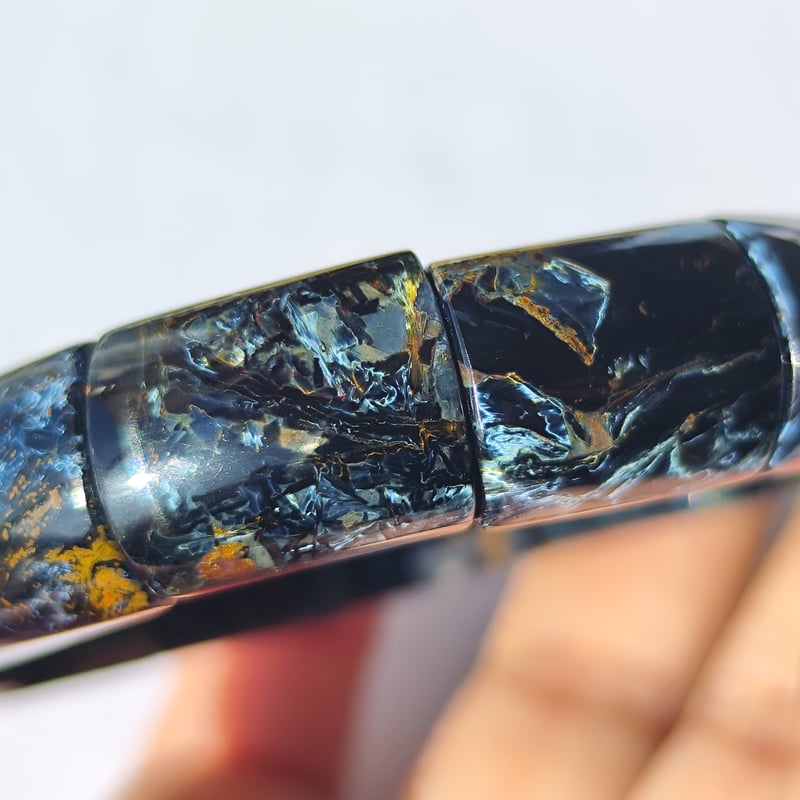 🐥🐉【高品質】ナミビア産ブルーピーターサイトバングル14.1mm 🐥🐉【高品質】ナミビア産ブルーピーターサイトバングル14.1mm