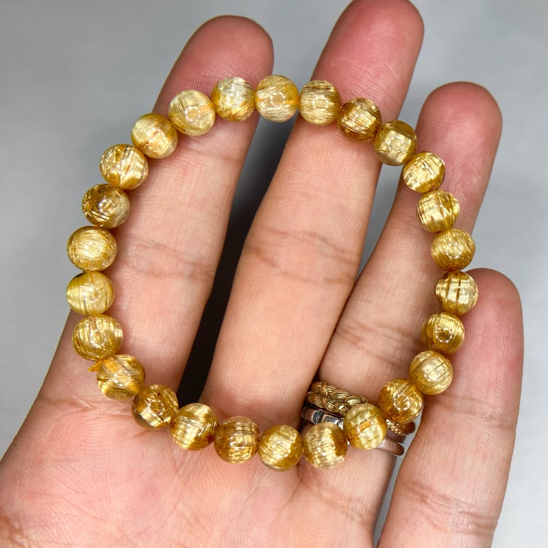 🐥🐉【トップランク】キャッツアイルチルクォーツ7mm台/恋愛運、金運