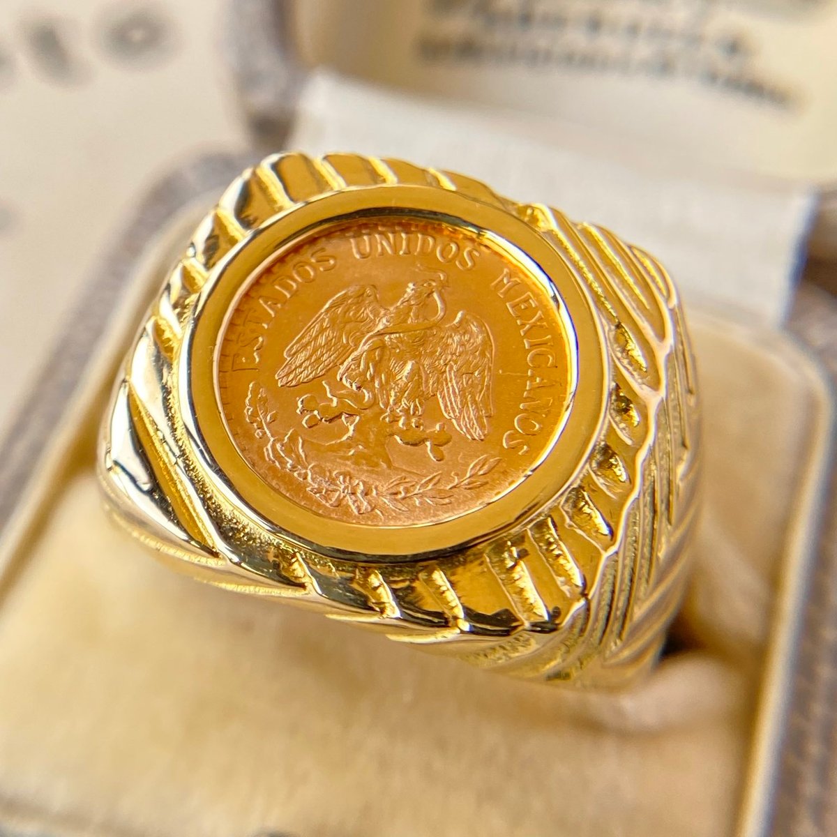 K18×K21.6コインデザインリング