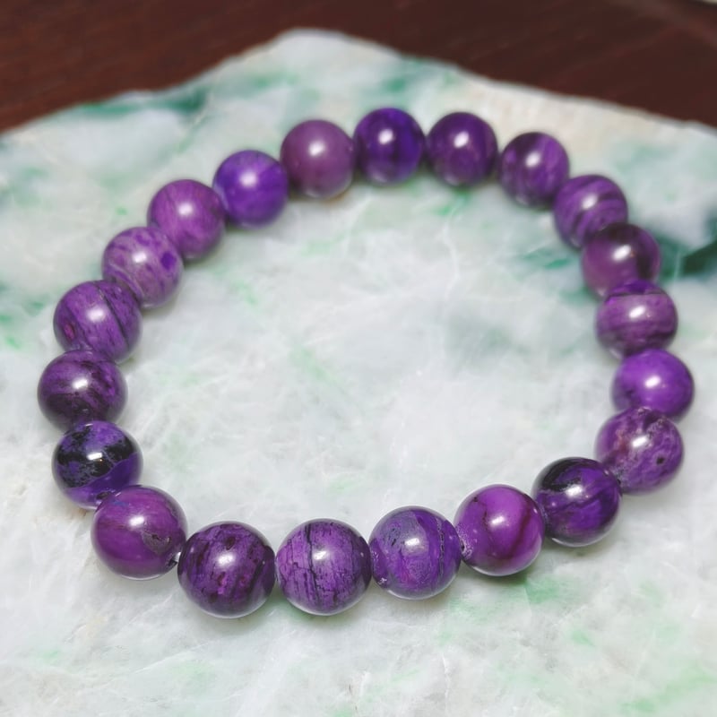 🐥🐉【希少/高品質】スギライト約9.5〜10mm/世界三大ヒーリング