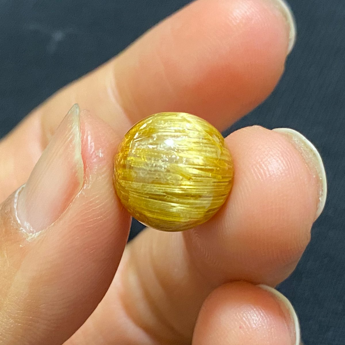 【良質,希少】タイチンキャッツアイルチル　粒売り　美品　金運　仕事運 🐥🐉【最高品質】キャッツアイルチルクォーツ粒売約13mm /金運、開運