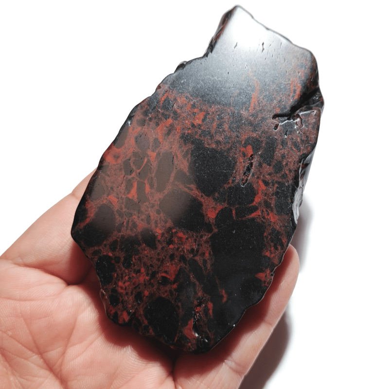 🐥🐉北海道産赤十勝石プレート⑦/魔除け、対人関係、潜在能力 | -縁