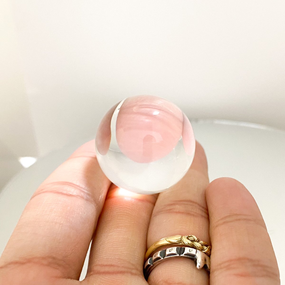 ??【希少】エンジェルラダークォーツスフィア約30.4mm/天使の力 