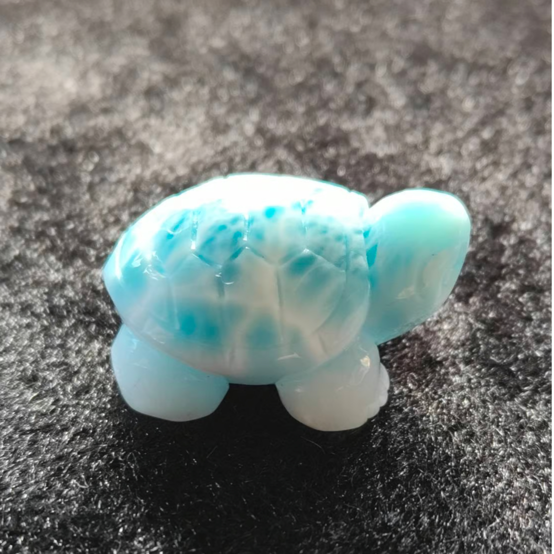 🐥🐉【最高品質】ラリマー亀彫刻③ | -縁 enishi-