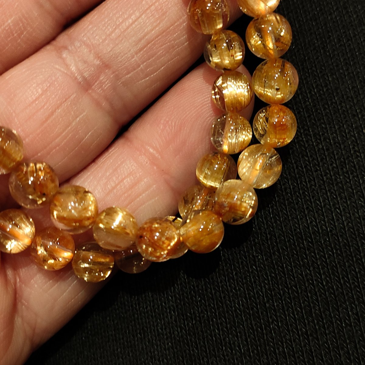 最高品質】オイル処理なしタイチンルチルクォーツ5.7-6.4mm/金運、恋愛  