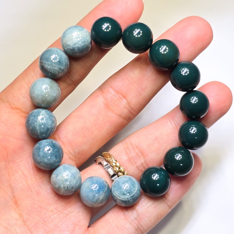 【繁栄と成功】糸魚川翡翠ブレスレット 約12mm 繁栄と成功】糸魚川翡翠ブレスレット 約12mm