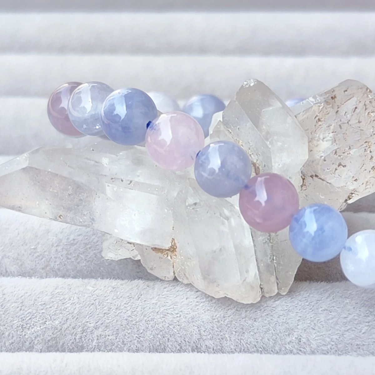 ブルーローズクォーツ 7mm ブルーローズクォーツ約7mm/新たな出会い、恋愛成就、自己愛