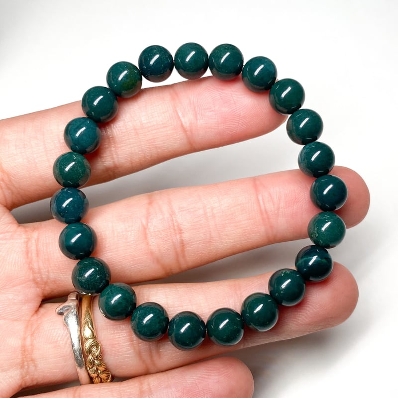 【高品質】出雲碧玉ブレスレット約8mm/魔除け、グラウンディング 🐥🐉📹【高品質】出雲碧玉ブレスレット約8mm/魔除け、グラウンディング