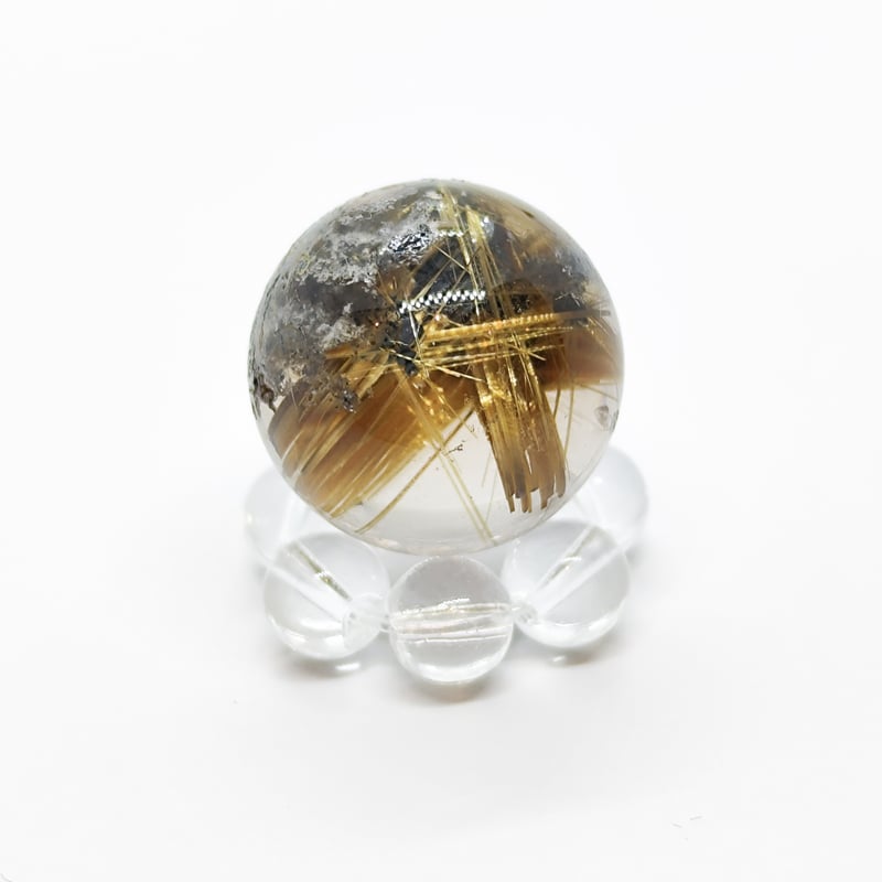 ルチルクォーツ 太陽ルチル タイチンルチルクォーツ ガーデン スフィア