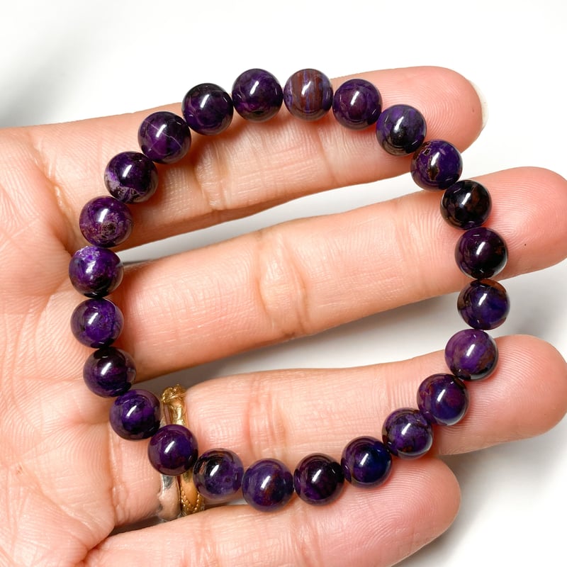 マトリックススギライト スギライトブレスレット 7.7㎜ 3A・南アフリカ産]マトリックス