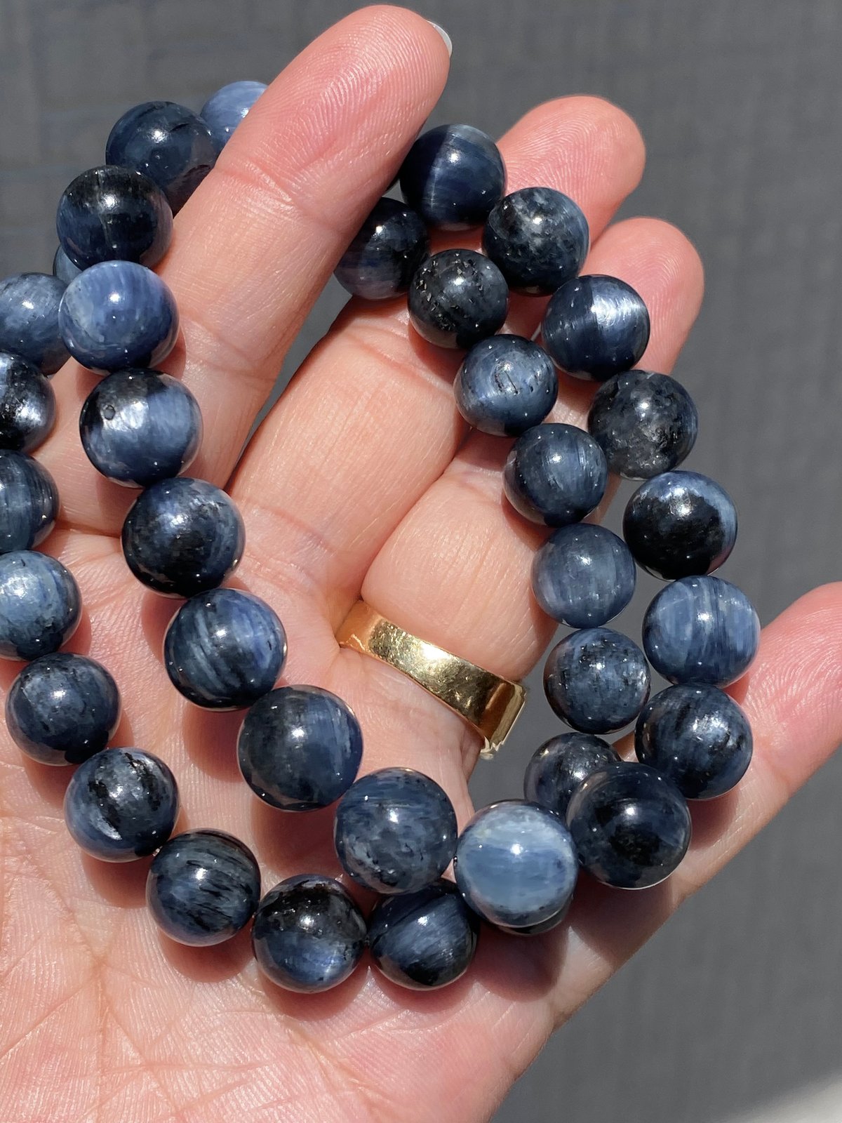 4qp7710]キャッツアイカイヤナイト　天然無着色　特大18mm　超極品位 4qp7710]キャッツアイカイヤナイト 天然無着色 特大18mm 超極品位の