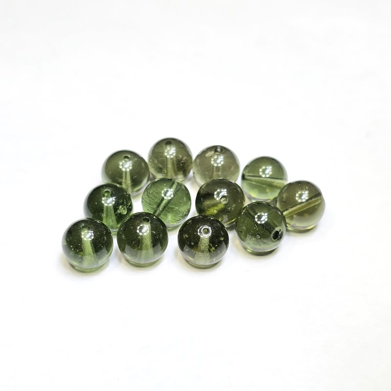 ★モルダバイト 筒型ビーズ 11×8.5ミリ⑤(鑑別コピー付) ☆モルダバイト 筒型ビーズ 11×8.5ミリ⑤(鑑別コピー付