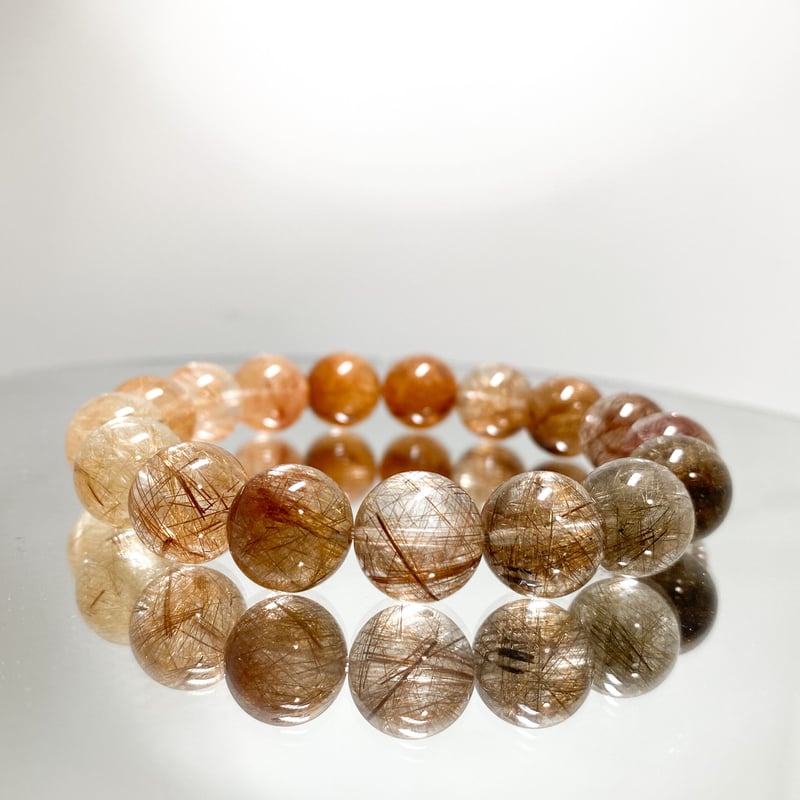 ミックス ルチルクォーツ 高品質】ミックスルチルクォーツブレスレット