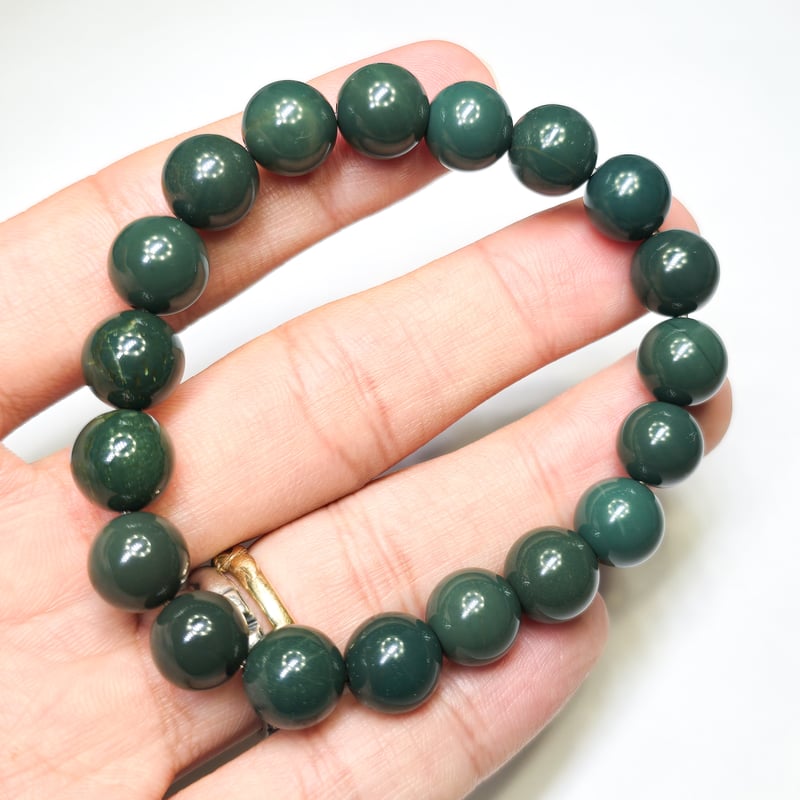 高品質】出雲碧玉ブレスレット約8mm/魔除け、グラウンディング