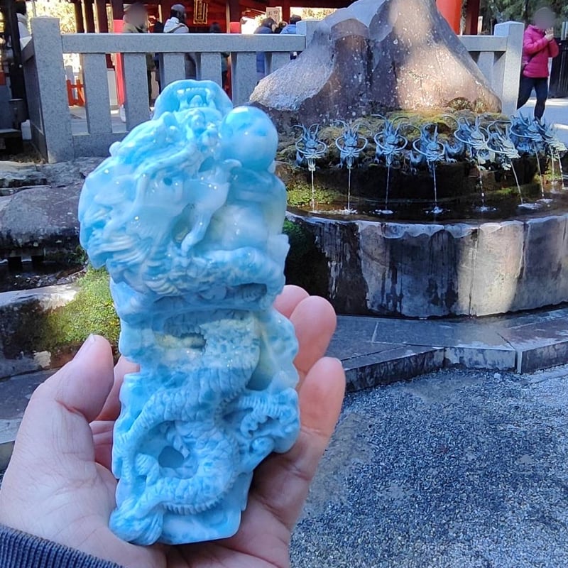 🐥🐉【高品質】ラリマー龍彫刻 | -縁 enishi-