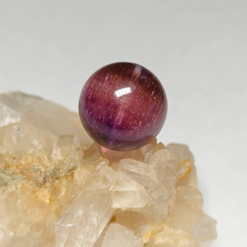 アメジスト　スーパーセブン　エスピリットサント鉱山産　約15.4±0.5ミリ 🐥🐉【トップクオリティ】旧鉱山エスピリトサント鉱山産スーパーセブン