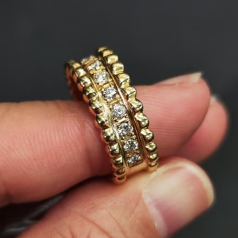 K18YG リング 11号 🐥🐉K18YG×ダイヤモンドデザインリング 11号 | -縁 enishi-