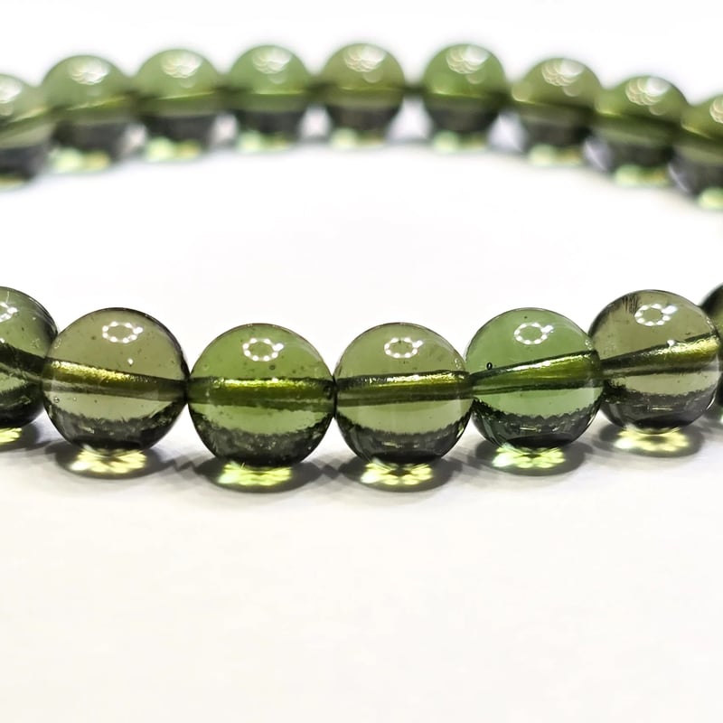 🐥🐉【トップクオリティ】モルダバイトブレスレット約7mm/宇宙の