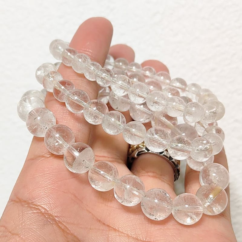 🐥🐉【希少】高千穂水晶、宮崎県産日之影水晶ブレスレット約10mm/浄化