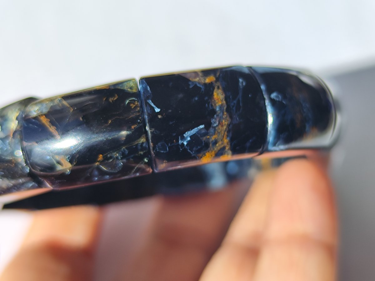 🐥🐉【高品質】ナミビア産ブルーピーターサイトバングル14.1mm 🐥🐉【高品質】ナミビア産ブルーピーターサイトバングル14.1mm