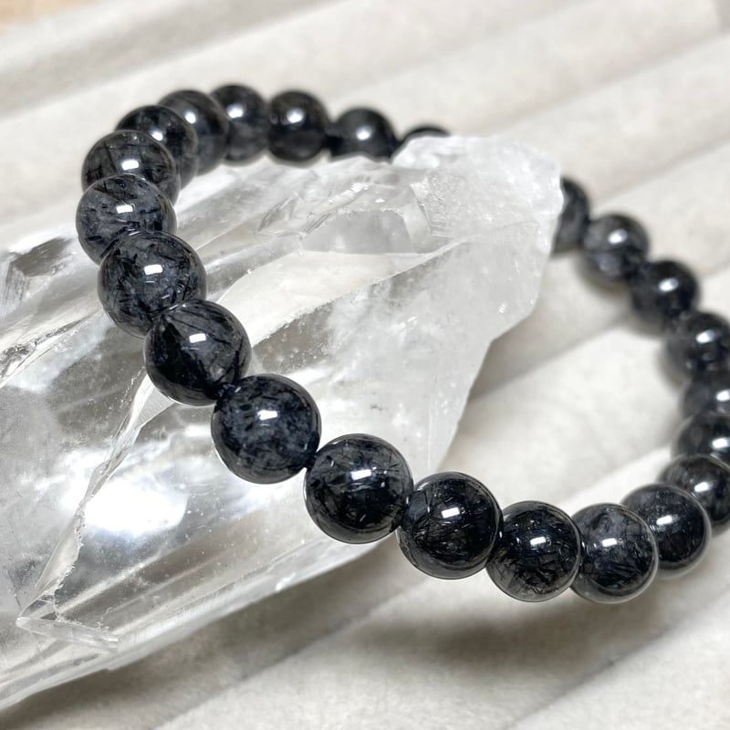 ブラックトルマリンインクォーツ 原石 天然石 パワーストーン 厄除け 魔除け 魔除け・厄除けパワーストーン】☆希少入荷☆極上品質ブラック