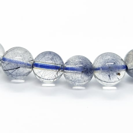 ブルールチル（インディゴライト）　ブルーガーデン共生　13mm インディゴライトインクォーツ ブルールチルブレスレット