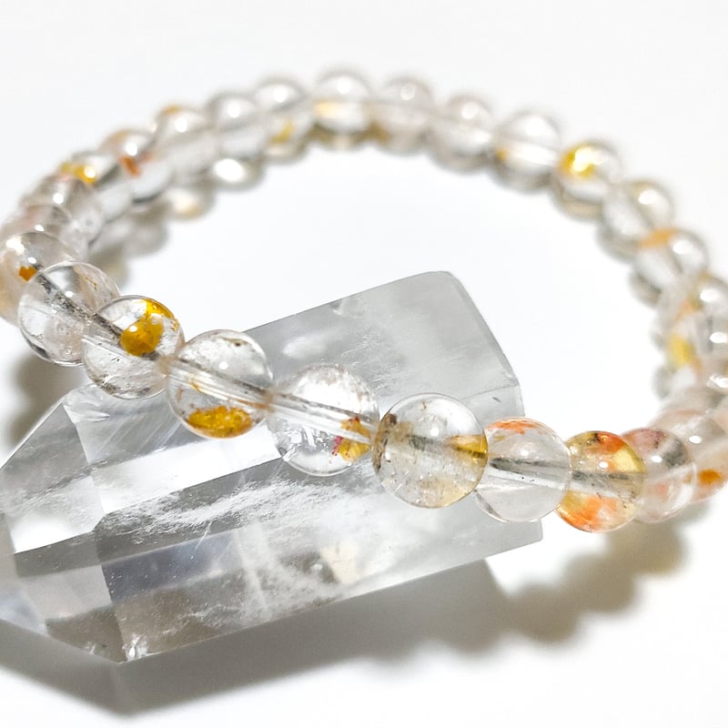 高品質】錦鯉金箔水晶 虹入 ファイアークォーツ 天然石 オーロラ11.5