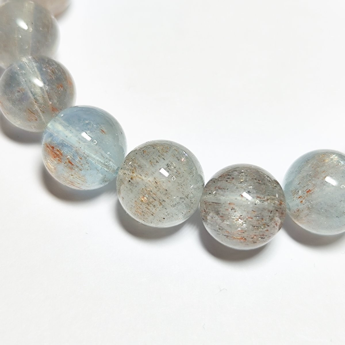 🐥🐉【最高品質/希少】アクアマリンサンストーン11.9〜12.8mm/開運