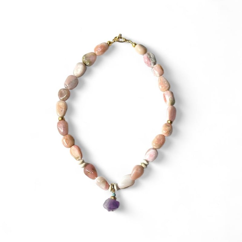 torllbeads アメシストネックレス80センチ&ビーズ３点 アメジスト ネックレス 4mm+2mm ｜ 天然石通販の4976堂