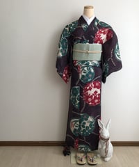 豆千代モダン 訪問着「薔薇と蝶のワルツ」パール Lサイズ | 六識哉