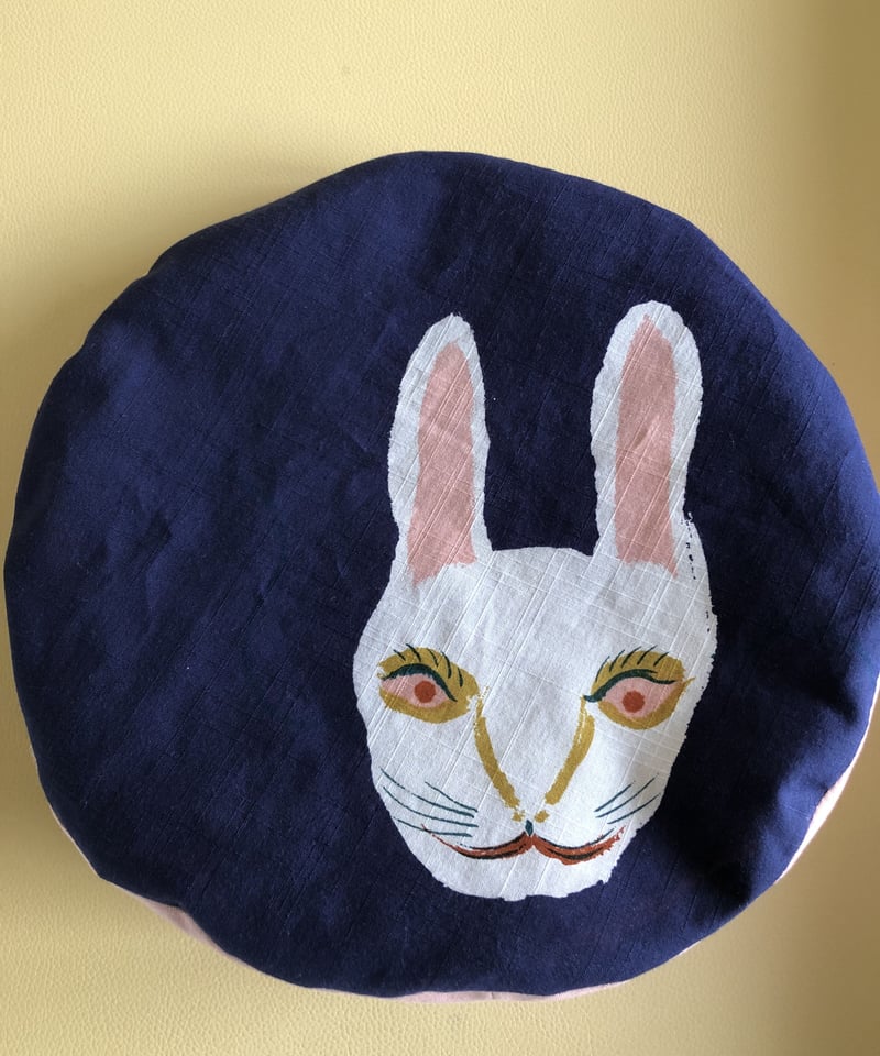 ハンドメイド　作家様　ベレー帽　うさぎ　花　スピカピカ 着物ベレ】ベレー帽 お面兎 浴衣 59㎝ 【Spica】 | 六識哉