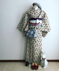 リサイクル】シンプルめの有松絞り 浴衣 大きめ | 六識哉