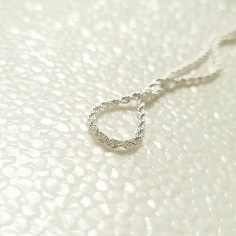 ホワイトゴールド パイプロープ ネックレス 2mm