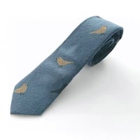 コットン100％ 手触りの優しい  小鳥柄 ネクタイ