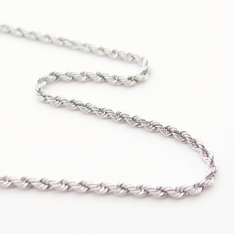 ホワイトゴールド パイプロープ ネックレス 2mm