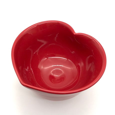 B139 猪目茶碗　緋(あけ)  　13.6×8.9cm
