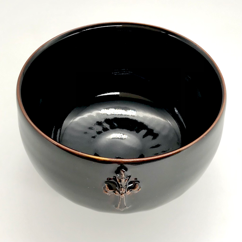 182 十字架天目茶碗 千 10.1×7.1cm | 小野穣 アトリエONO