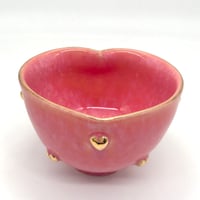 094 猪目茶碗　floating heart　13.3×8.8cm