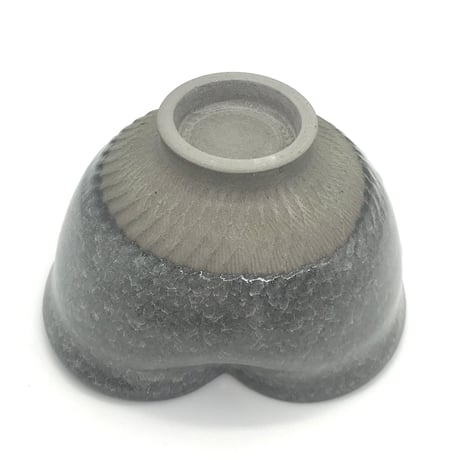627 猪目茶碗　薄氷(うすらい)　13.3×7.8cm