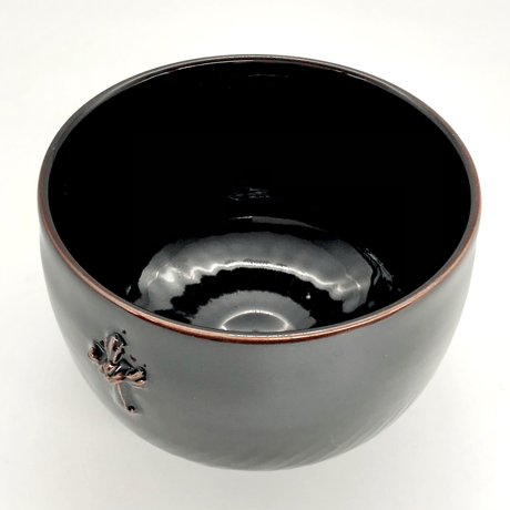 169 十字架天目茶碗　千　10.5×8.0cm