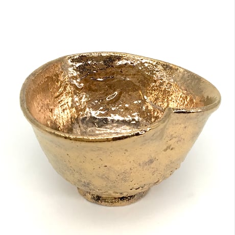 280 猪目茶碗　黄金丸　11.5×7.1cm